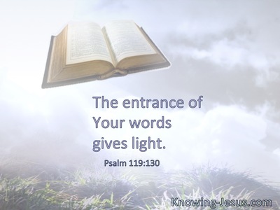 The entrance of Your words gives light.